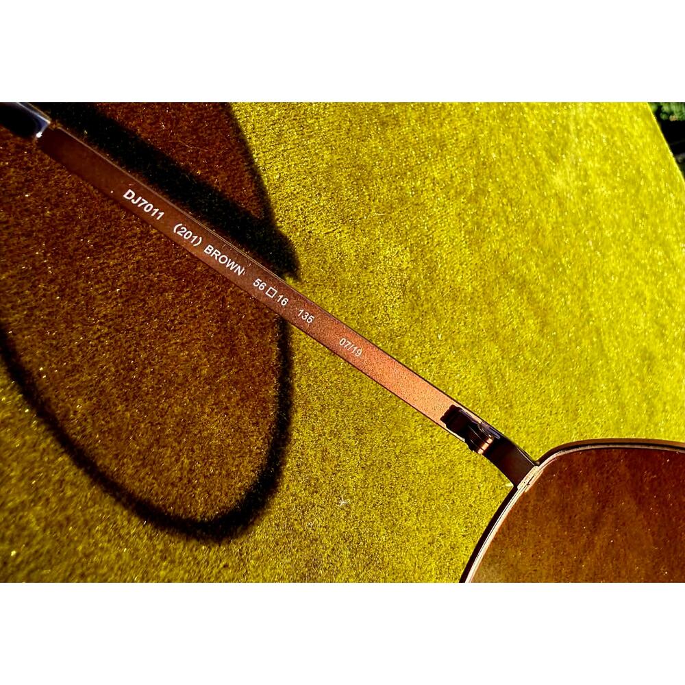 ✨ NIB Draper James DJ7011 Geometric Metal Sunglasses in Gradient Brown 🕶️ - Picture 5 of 6